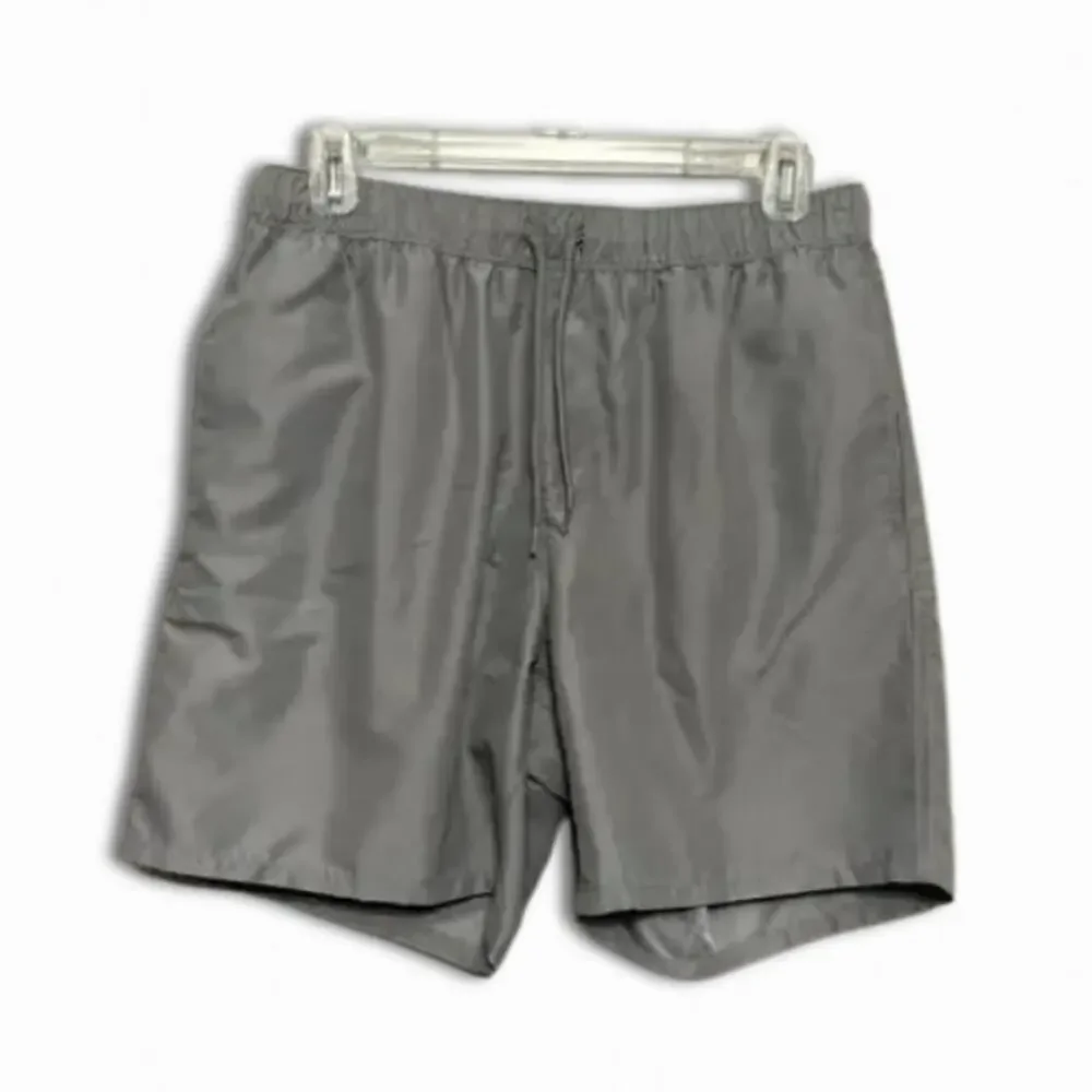 ASOS Swim Trunks Elastic Waistband Quick-Dry Adjustable Drawstring Gray 34 NWT
